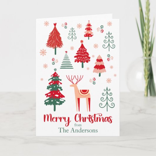 スカンジナビア1枚フォトフェスティバルクリスマス シーズンカード (正面)