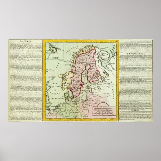 スカンジナビア、スウェーデン、デンマーク ポスター (正面)