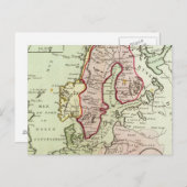 スカンジナビア、スウェーデン、デンマーク ポストカード (正面/裏面)