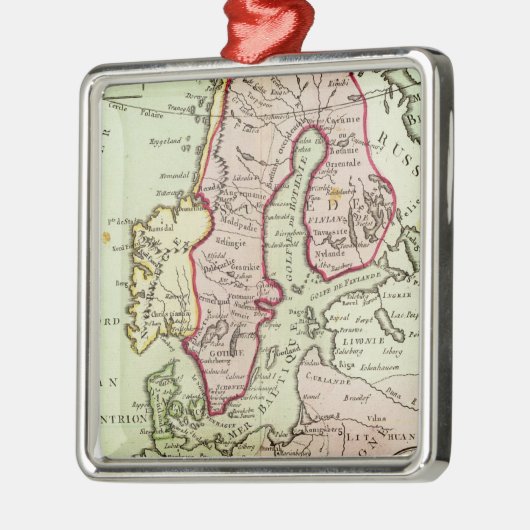 スカンジナビア、スウェーデン、デンマーク メタルオーナメント (左)