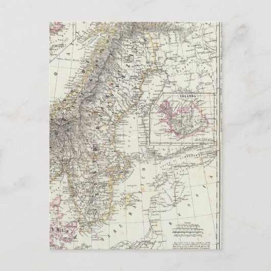 スカンジナビア，スウェーデン，ノルウェー ポストカード (正面)