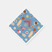 スカンジナビア/スウェーデンJulクリスマスペストリーデザイン スタンダードカクテルナプキン (角)