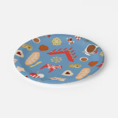 スカンジナビア/スウェーデンJulクリスマスペストリーデザイン ペーパープレート (アングル)