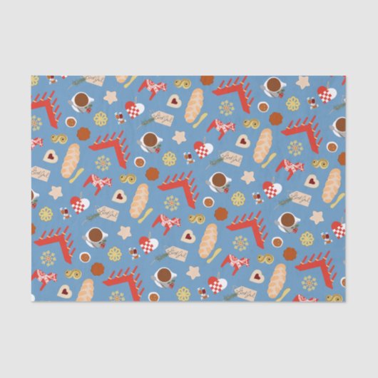 スカンジナビア/スウェーデンJulクリスマスペストリーデザイン 薄葉紙 (正面)