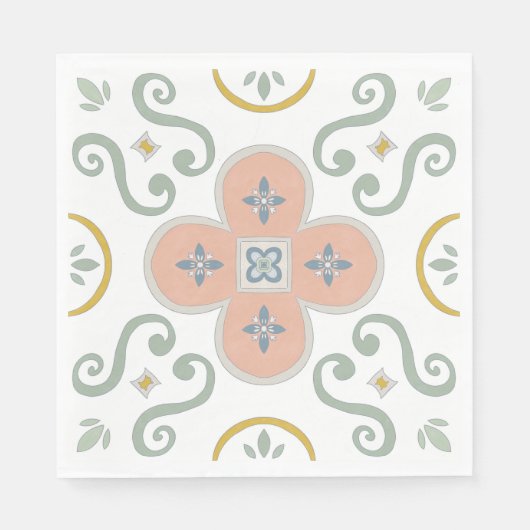 スカンジナビア・テラコッタ スタンダードランチョンナプキン (正面)