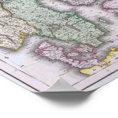 スカンジナビア、ノルウェー、スウェーデン、フィンランドの地図。 ポスター (角)