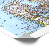 「スカンジナビア:1963年の地図… ポスター (角)