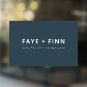 スカンジナビア | Smoke Blueミニマリストの結婚式の日 ウィンドウサイン