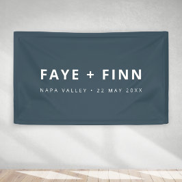 スカンジナビア | Smoke Blueミニマル結婚リスト 横断幕