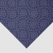 スカンジナビアDitsy冬の海軍と金ゴールドアールデコ 薄葉紙 (詳細)