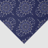 スカンジナビアDitsy冬の海軍&金ゴールドレトロオギー 薄葉紙 (詳細)