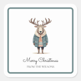 スカンジナビーダーがコートのシールを着ている スクエアシール