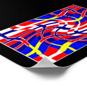 スカンジナビー波(スカンジナビア国旗) ポスター (角)