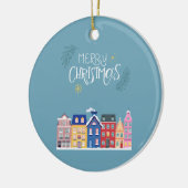 スカンジノルディックハウスブルークリスマスデコレーション セラミックオーナメント (左)