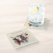 スカンジファームハウスキャトルカスタムス ガラスコースター (アングル)