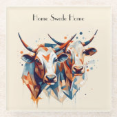 スカンジファームハウスキャトルカスタムス ガラスコースター (正面)