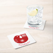 スカンジフォークアートバード スクエアペーパーコースター (インサイチュ)