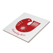 スカンジフォークアートバード      タイル (側面)