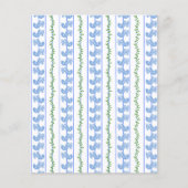 スカンジブルーバードグリーンアイビーストライプ紙 (正面)