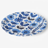 スカンジブルーフローラ ペーパープレート (アングル)