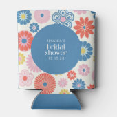 スカンジボホフォークフラワーブルーブライダルシャワー 缶クーラー (裏面)