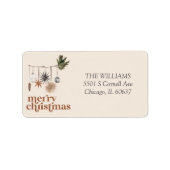 スカンジボホモダンメリークリスマス差出人住所 ラベル (正面)