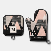 スカンジマウンテンピークデザイン 鍋つかみ&鍋敷きセット (正面)