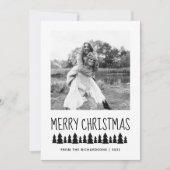 スカンジモダンツリー黒白メリークリスマス シーズンカード (正面)