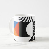 スカンジモダンナビアの幾何学的スタイル コーヒーマグカップ (正面左)