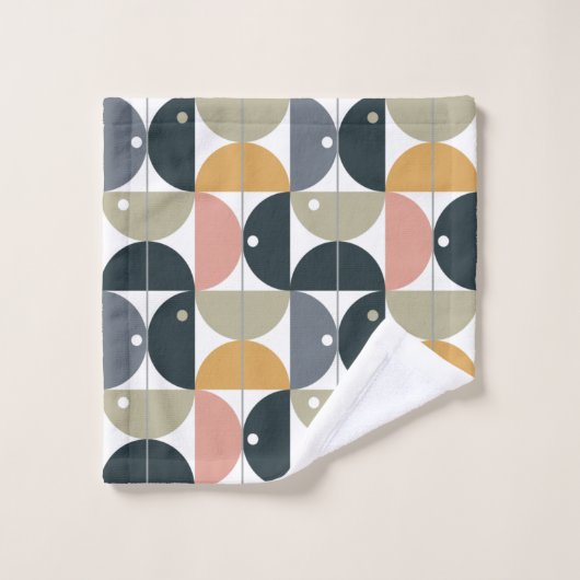 スカンジモダンナビア自然幾何学模様 バスタオルセット (ウォッシュタオル)