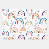 スカンジレインボーラッピング紙シートセット ラッピングペーパーシート (正面)