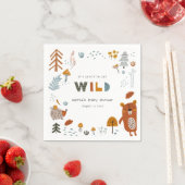 スカンジワイルドトロピカルウッドランド動物の赤ちゃんシャワー スタンダードカクテルナプキン (インサイチュ)