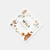 スカンジワイルドトロピカルウッドランド動物の赤ちゃんシャワー スタンダードカクテルナプキン (角)