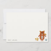 スカンジワイルドトロピカルウッドランド動物の赤ちゃんシャワー ノートカード (正面)