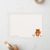 スカンジワイルドトロピカルウッドランド動物の赤ちゃんシャワー ノートカード (正面/裏面インサイチュ)