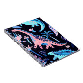 スカンジンの可愛い漫画の恐竜のシームレスなパターン ノートブック (右側)