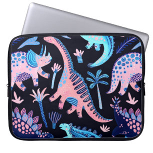 スカンジンの縫い目のない可愛い恐竜の漫画 ラップトップスリーブ