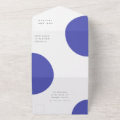 スカンジ誕生日 | ブルーバルーン男の赤ちゃんパーティーRSVP オールインワン招待状 (外側)