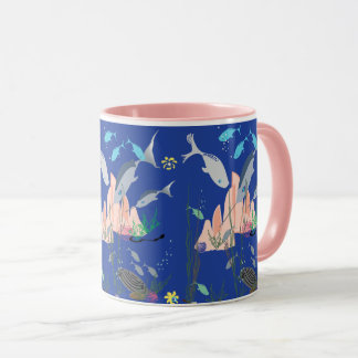スカンディアサマービバレッジマグカップ 水中モチーフ マグカップ