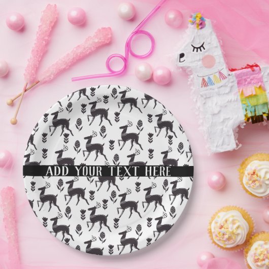 スカンディアフォークアートディアー ペーパープレート (パーティー)