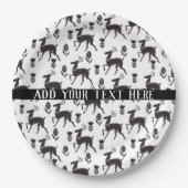 スカンディアフォークアートディアー ペーパープレート (正面)