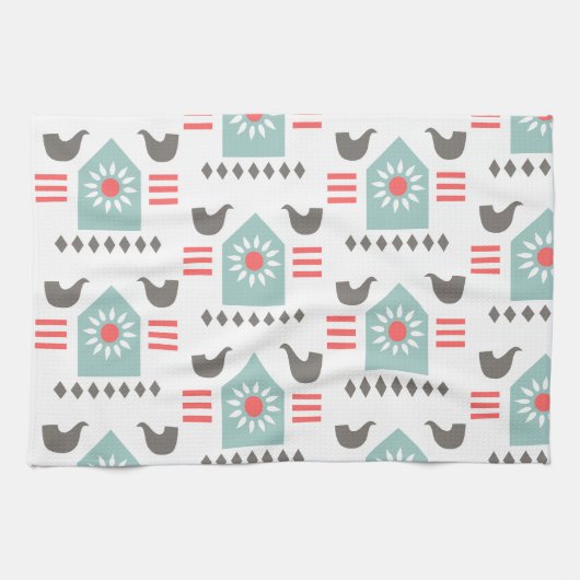 スカンディアフォークアートファームハウス キッチンタオル (横)