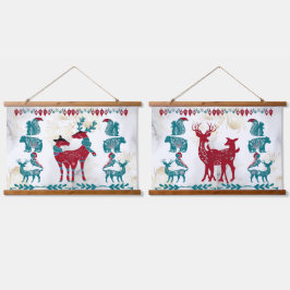 スカンディアモダンアートノルディックトナディアカップルのウォールアート 吊り下げ型タペストリー