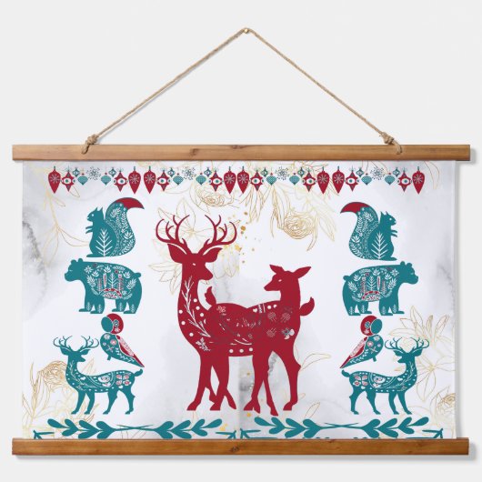 スカンディアモダンアートノルディックトナディアカップルのウォールアート 吊り下げ型タペストリー (正面2)