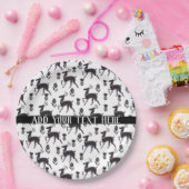 スカンディア フォークアート 鹿 ペーパープレート (パーティー)