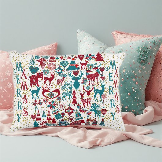 スカンディア メリークリスマス シンボル ノルディック スカンジナビア アクセントクッション