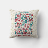 スカンディア メリークリスマス シンボル ノルディック スカンジナビア クッション (裏面)