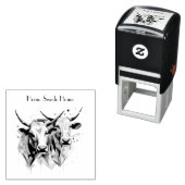 スカンディファームハウス牛、カスタム セルフインキングスタンプ (インサイチュ)