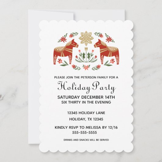 スカンディ ホリデー パーティー 招待状 (正面)