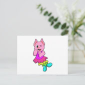 スカートでダンスする猫 ポストカード (スタンド正面)